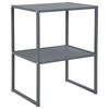 BEISTELLTISCH 43/33/60 cm Dunkelgrau rechteckig  - Dunkelgrau, Design, Holzwerkstoff/Metall (43/33/60cm) - home24