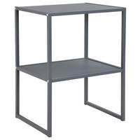 BEISTELLTISCH 43/33/60 cm Dunkelgrau rechteckig  - Dunkelgrau, Design, Holzwerkstoff/Metall (43/33/60cm) - home24