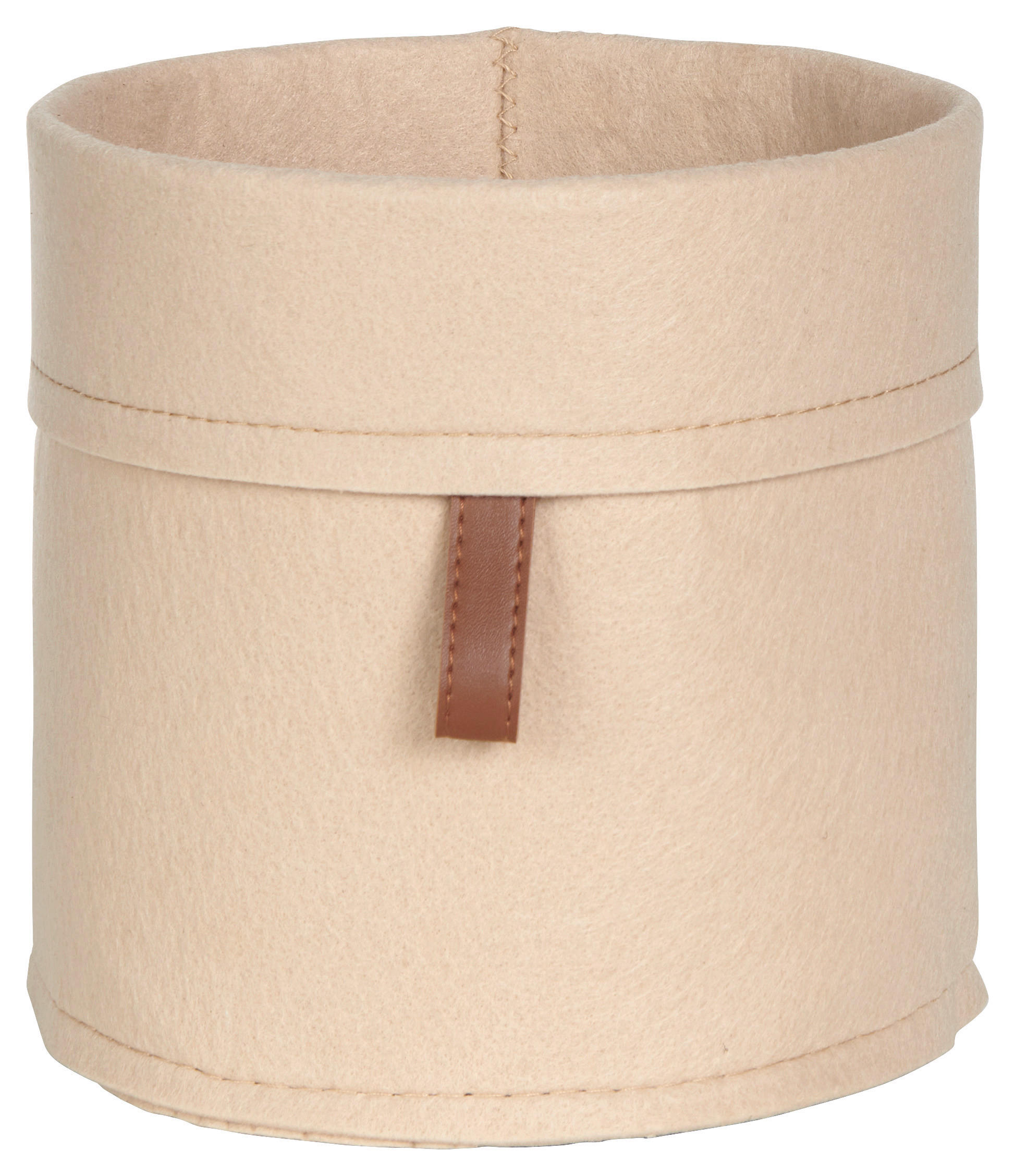 KOŠÍK DO REGÁLU, béžová - béžová, Trend, koža/textil (19/18cm) - Landscape