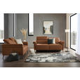 3-SITZER-SOFA  in Echtleder Cognac   - Cognac/Schwarz, Design, Leder/Metall (210/79/104cm) - Belluti
