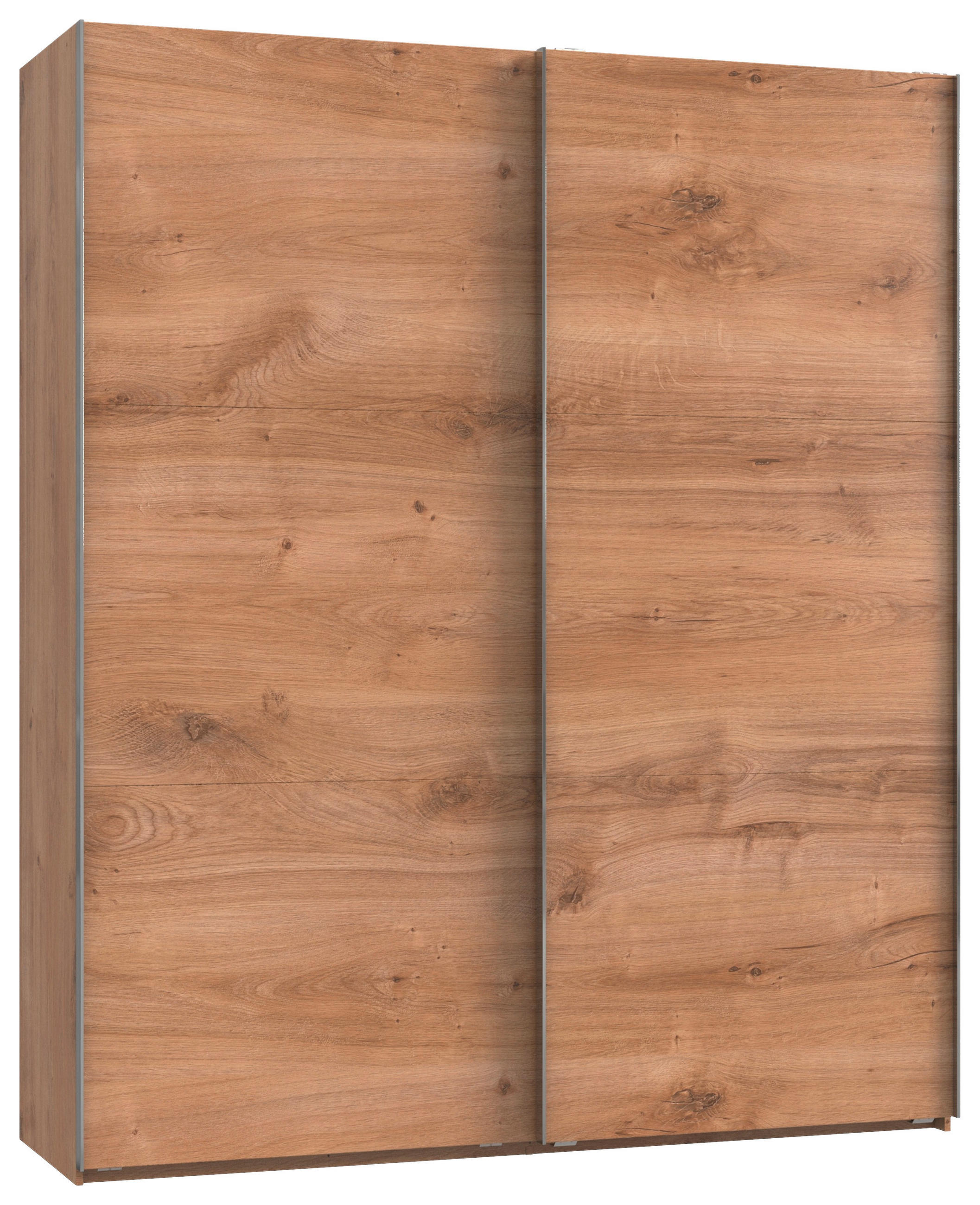 SCHWEBETÜRENSCHRANK 200/236/65 cm 2-türig Eichefarben  - Chromfarben/Eichefarben, MODERN, Holzwerkstoff (200/236/65cm) - MID.YOU