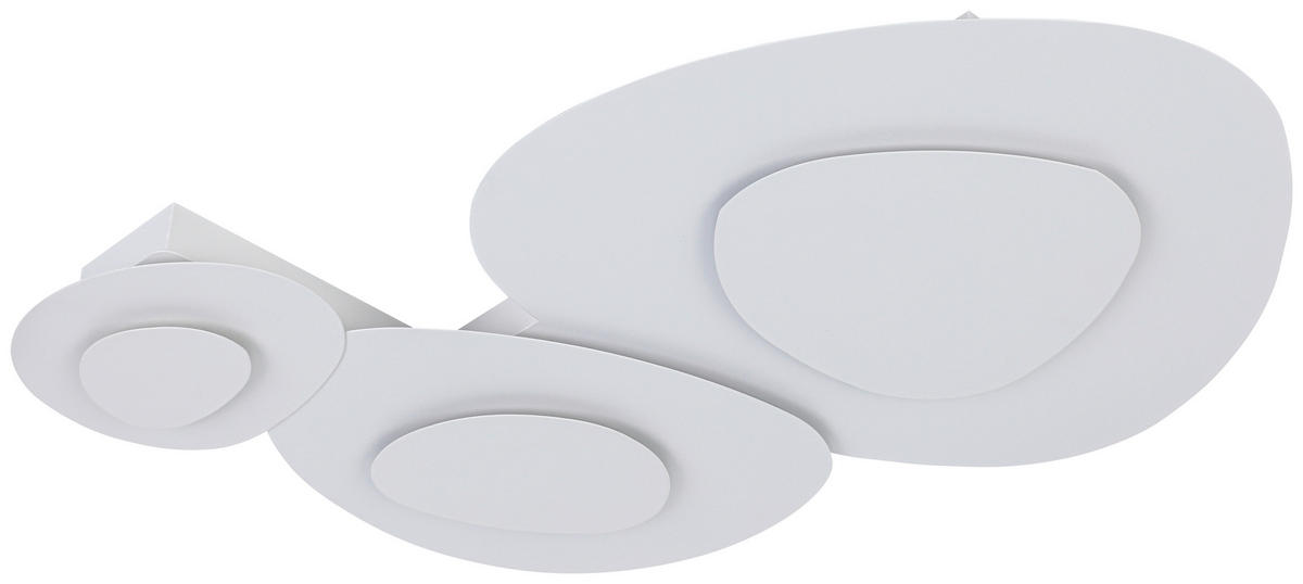 DECKENLEUCHTE    60/45/6 cm  - Weiß, Design, Kunststoff/Metall (60/45/6cm) - Collet's Monde