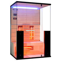 INFRAROTKABINE für 2 Personen  - Schwarz, KONVENTIONELL, Holz (125/190/100cm) - Sanotechnik
