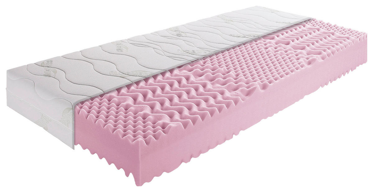 KALTSCHAUMMATRATZE BREMAXX EXCLUSIVE SLEEP H2, 140/200 cm, Höhe ca.: 22 cm, H2 = mittel, 7-Zonen - Weiß, KONVENTIONELL, Textil (140/200cm) - Breckle