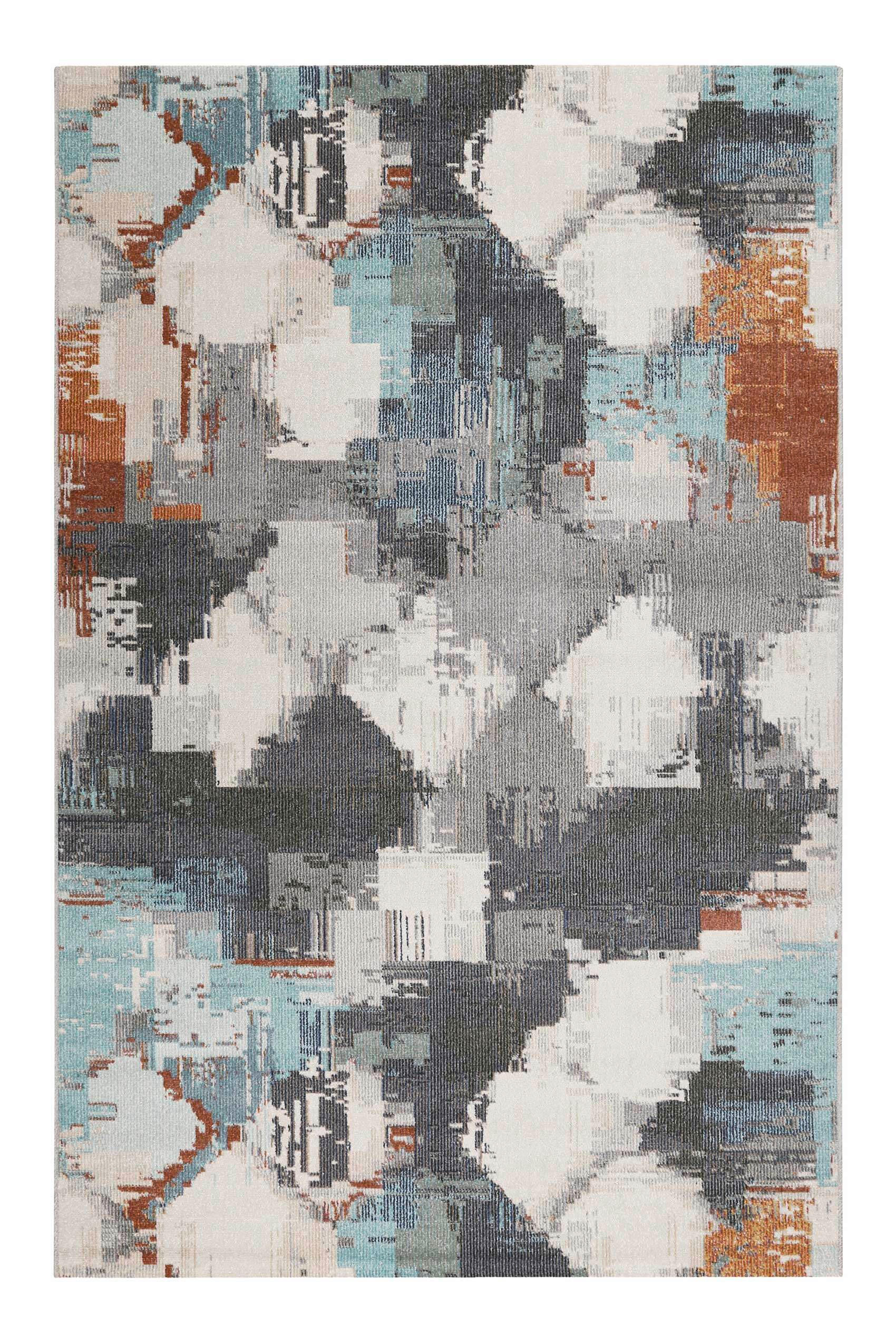 OUTDOORTEPPICH 200/290 cm Stash Creme, Grau, Türkis  - Türkis/Creme, Design, Textil (200/290cm) - Esprit