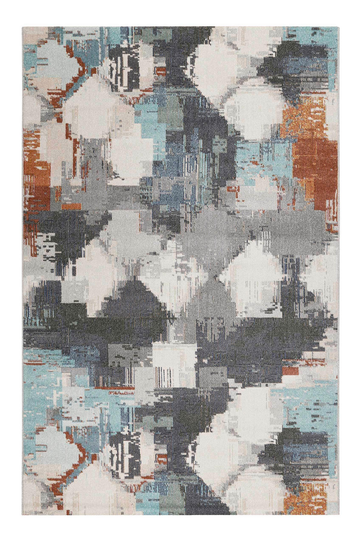 OUTDOORTEPPICH 200/290 cm Stash Creme, Grau, Türkis  - Türkis/Creme, Design, Textil (200/290cm) - Esprit