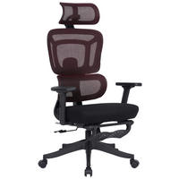 OTOČNÁ ŽIDLE, síťovina, červená, černá - černá/červená, Design, kov/textil (67,5/126/134/65cm) - Novel