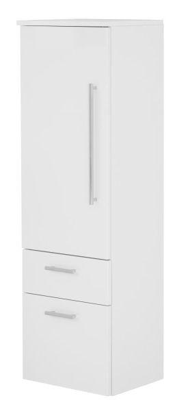 MIDISCHRANK 40/129,6/30 cm  - Chromfarben/Weiß, Design, Glas/Holzwerkstoff (40/129,6/30cm) - Dieter Knoll