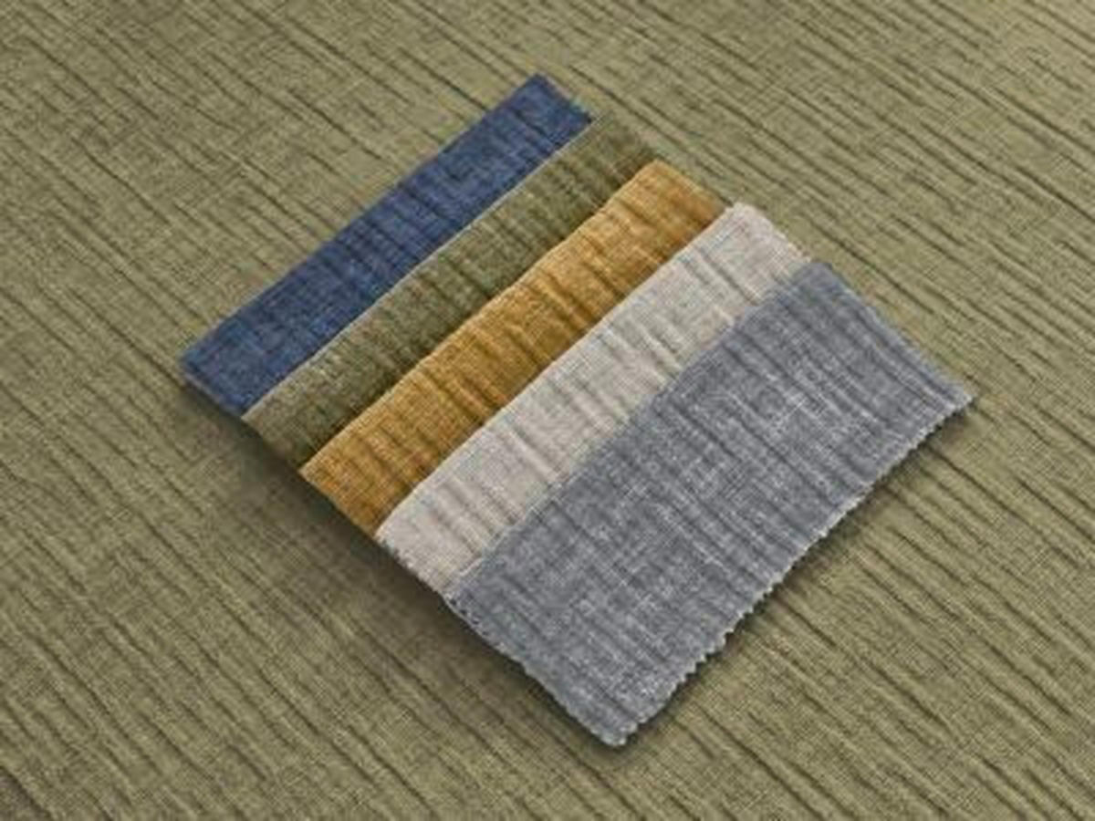 ECKSOFA Ottomane rechts  ATILLA Grün Struktur  - Schwarz/Grün, MODERN, Kunststoff/Textil (244/149cm)