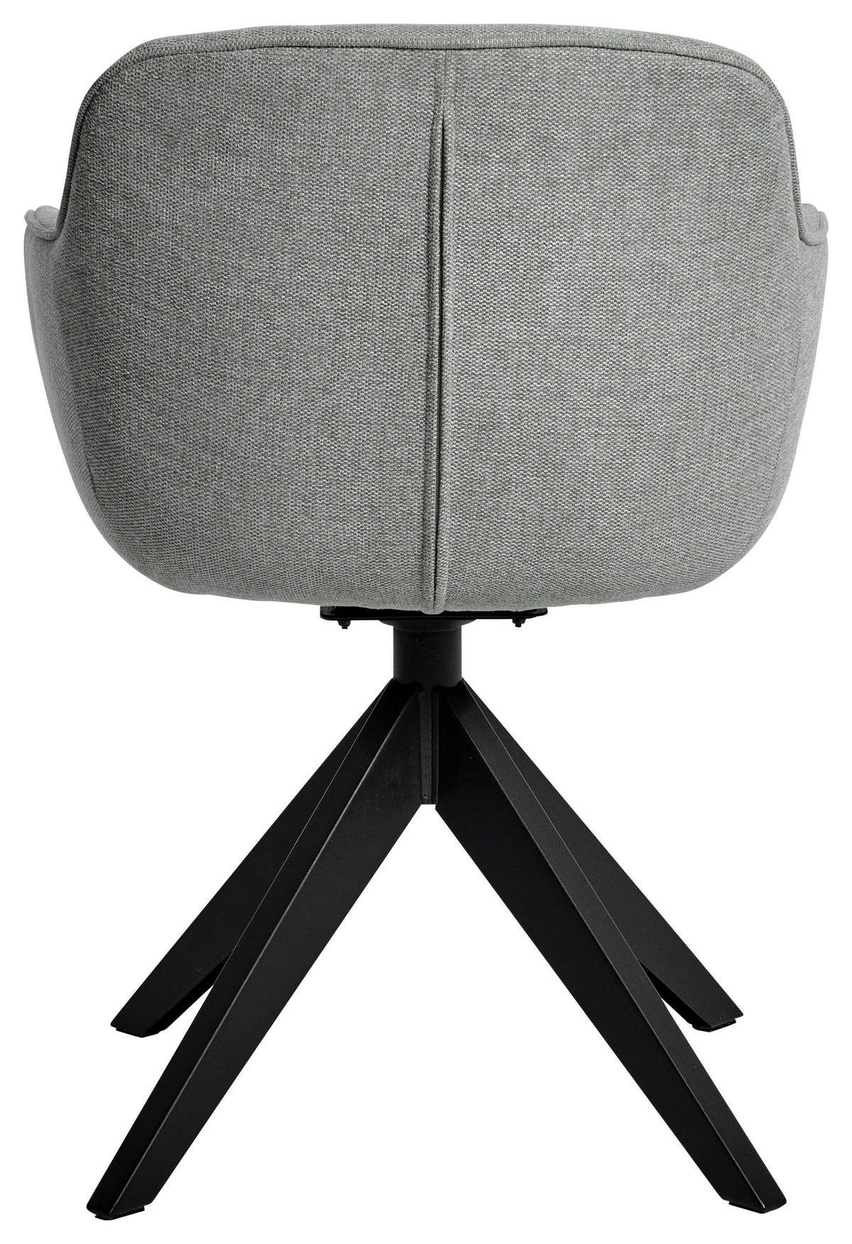 ARMLEHNSTUHL  in Stahl Webstoff  - Hellgrau/Schwarz, Modern, Kunststoff/Textil (57,5/59,5/80,5cm) - Livetastic