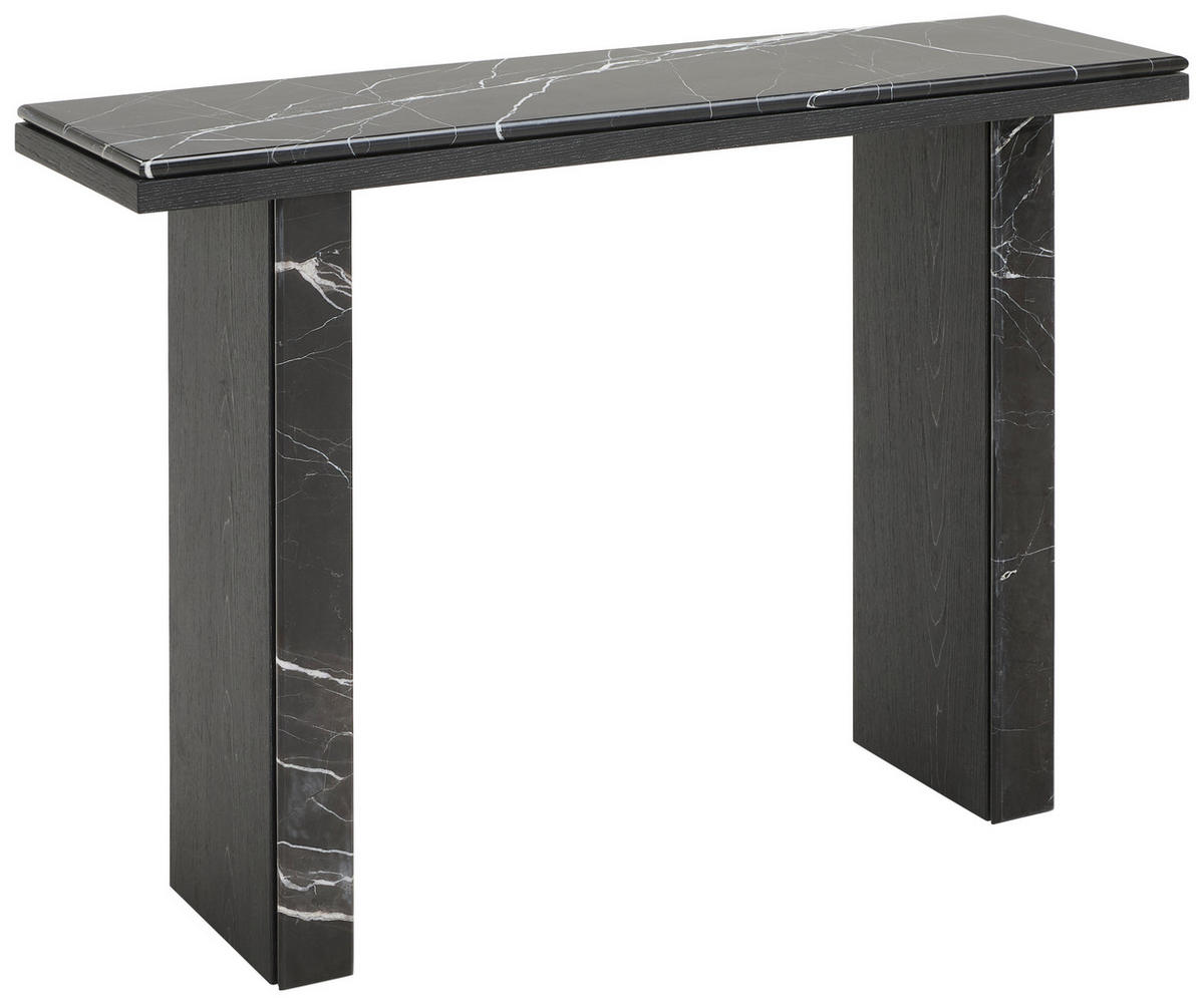 KONSOLENTISCH Pappel furniert Schwarz  - Schwarz, LIFESTYLE, Holz/Holzwerkstoff (120/35/80cm) - Xora