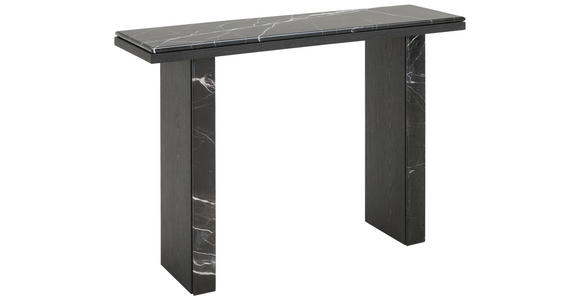 KONSOLENTISCH Pappel furniert Schwarz  - Schwarz, LIFESTYLE, Holz/Holzwerkstoff (120/35/80cm) - Xora