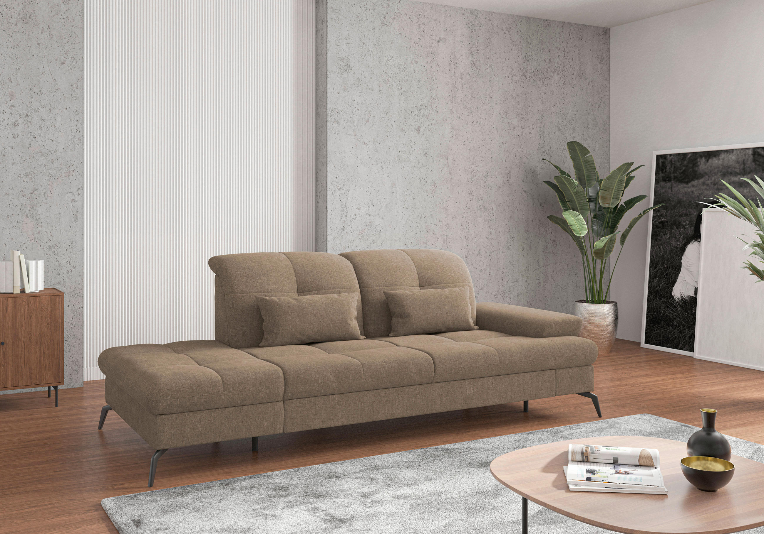 Sit & More LENOŠKA, textil, světle hnědá