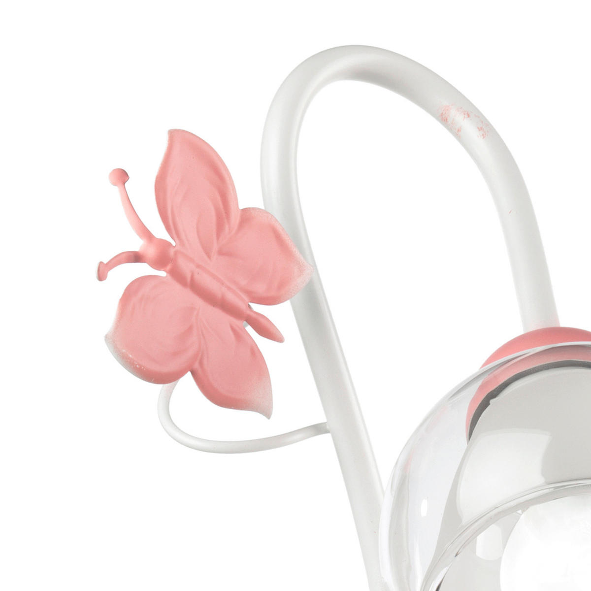 DĚTSKÉ NÁSTĚNNÉ SVÍTIDLO, 16/20/28 cm - bílá/pink, Basics, kov/sklo (16/20/28cm)