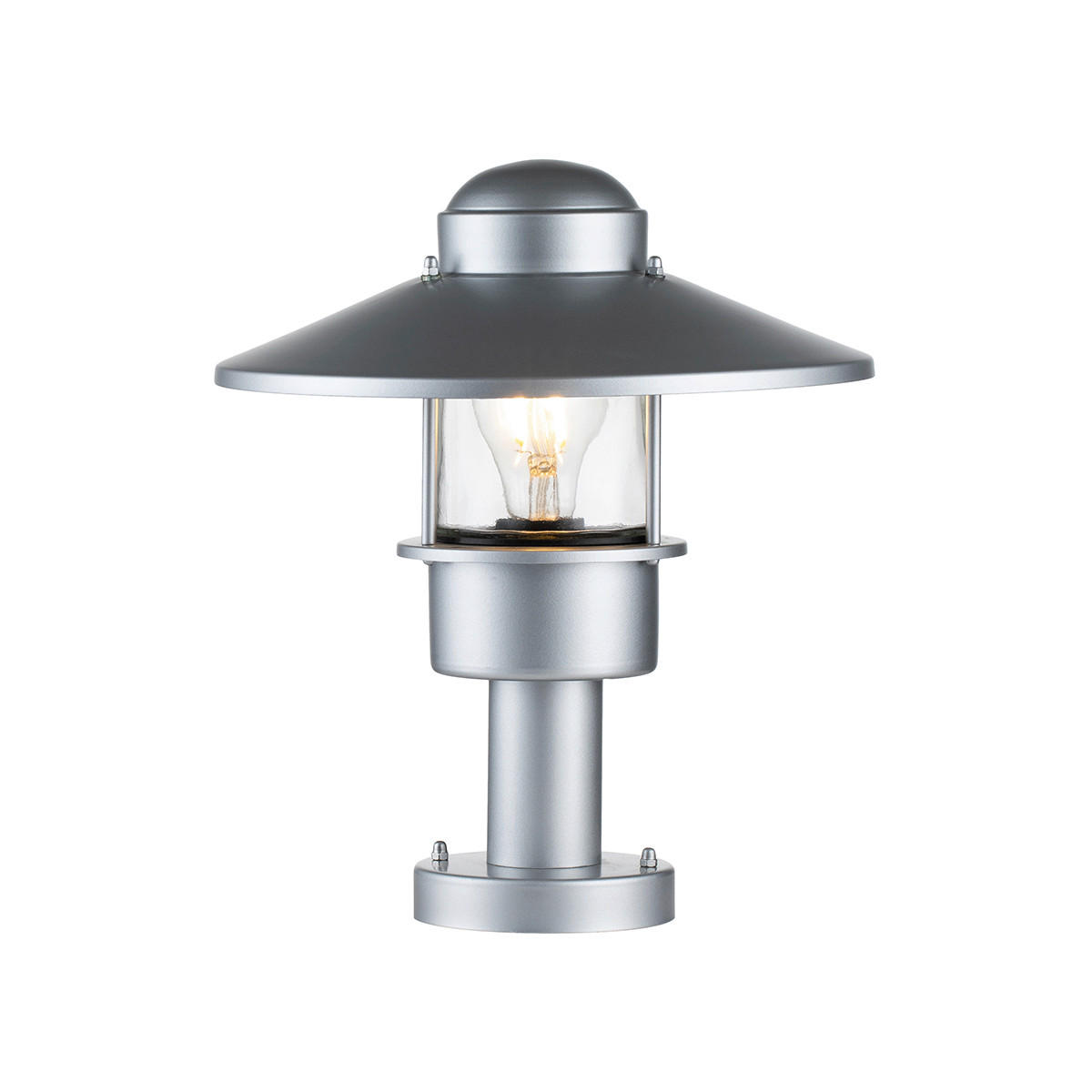 POLLERLEUCHTE Klampenborg 27.5/31.8 cm   - Silberfarben, KONVENTIONELL, Glas/Metall (27.5/31.8cm) - Elstead Lighting