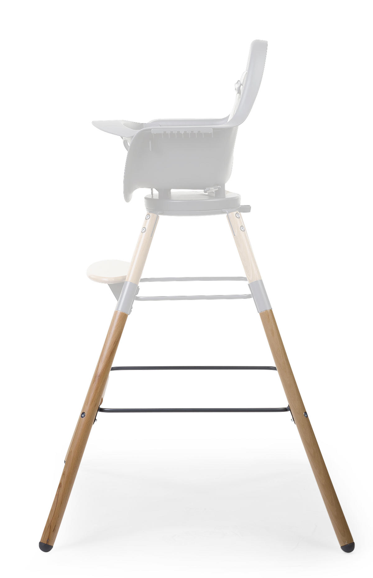 HOCHSTUHLBEINE Evolu Extra-Set Lange Beine Anthrazit, Buchefarben Natur-Anthrazit  - Anthrazit/Buchefarben, Basics, Holz/Metall (66/52/66cm) - Childhome