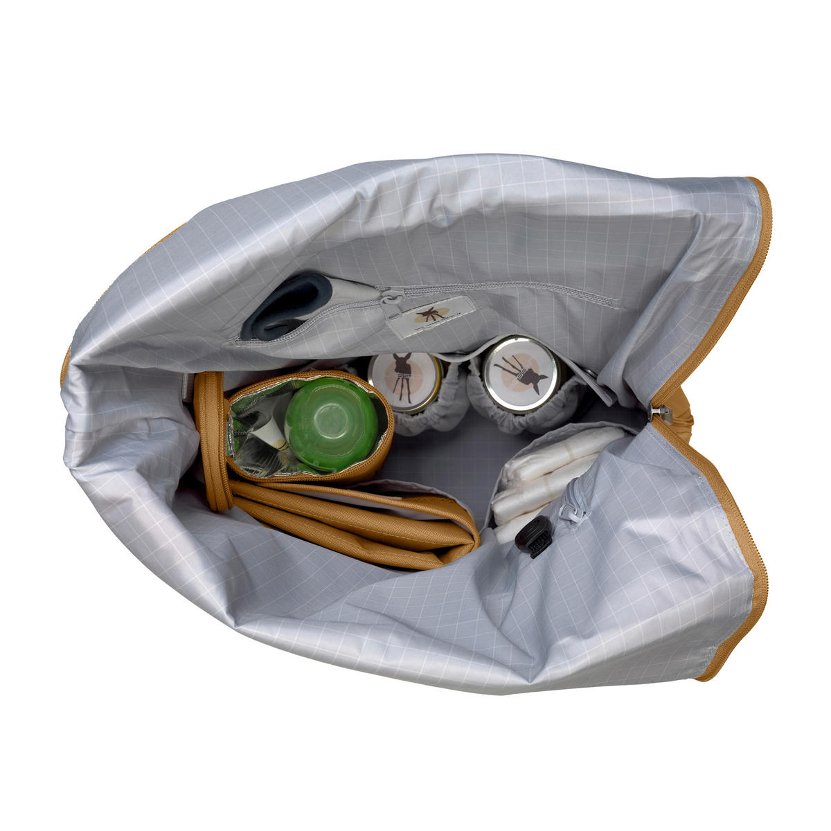 WICKELRUCKSACK Rolltop  - Currygelb, Trend, Textil (30/14,5/46cm) - Lässig