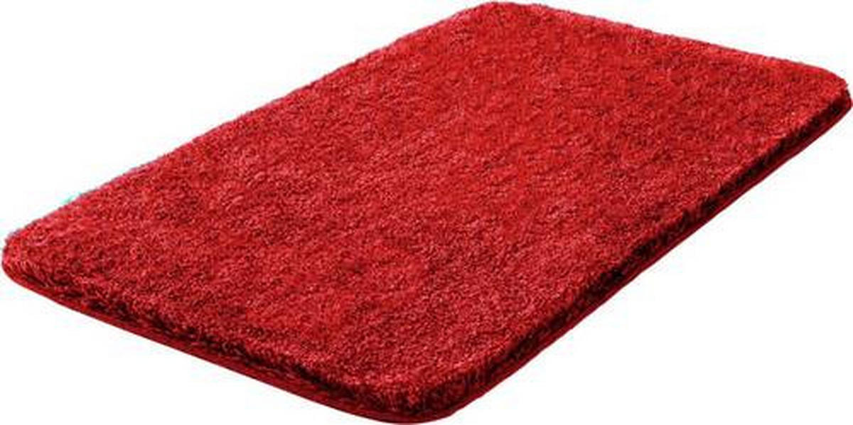 BADTEPPICH Melange Rot 60/100 cm  - Rot, Basics, Kunststoff/Textil (60/100cm) - Grund