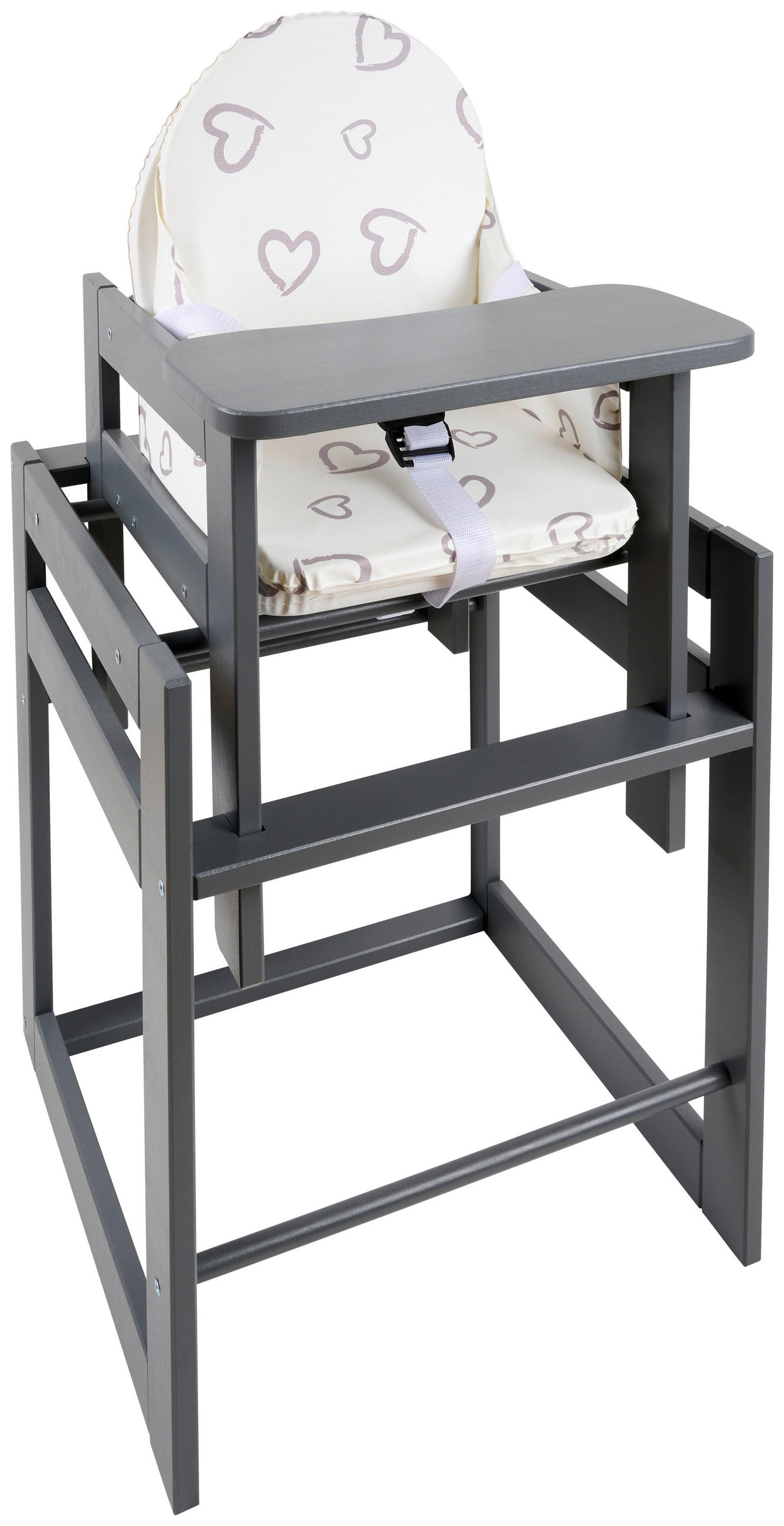 KOMBIHOCHSTUHL Grau  - Grau, Basics, Holz - My Baby Lou