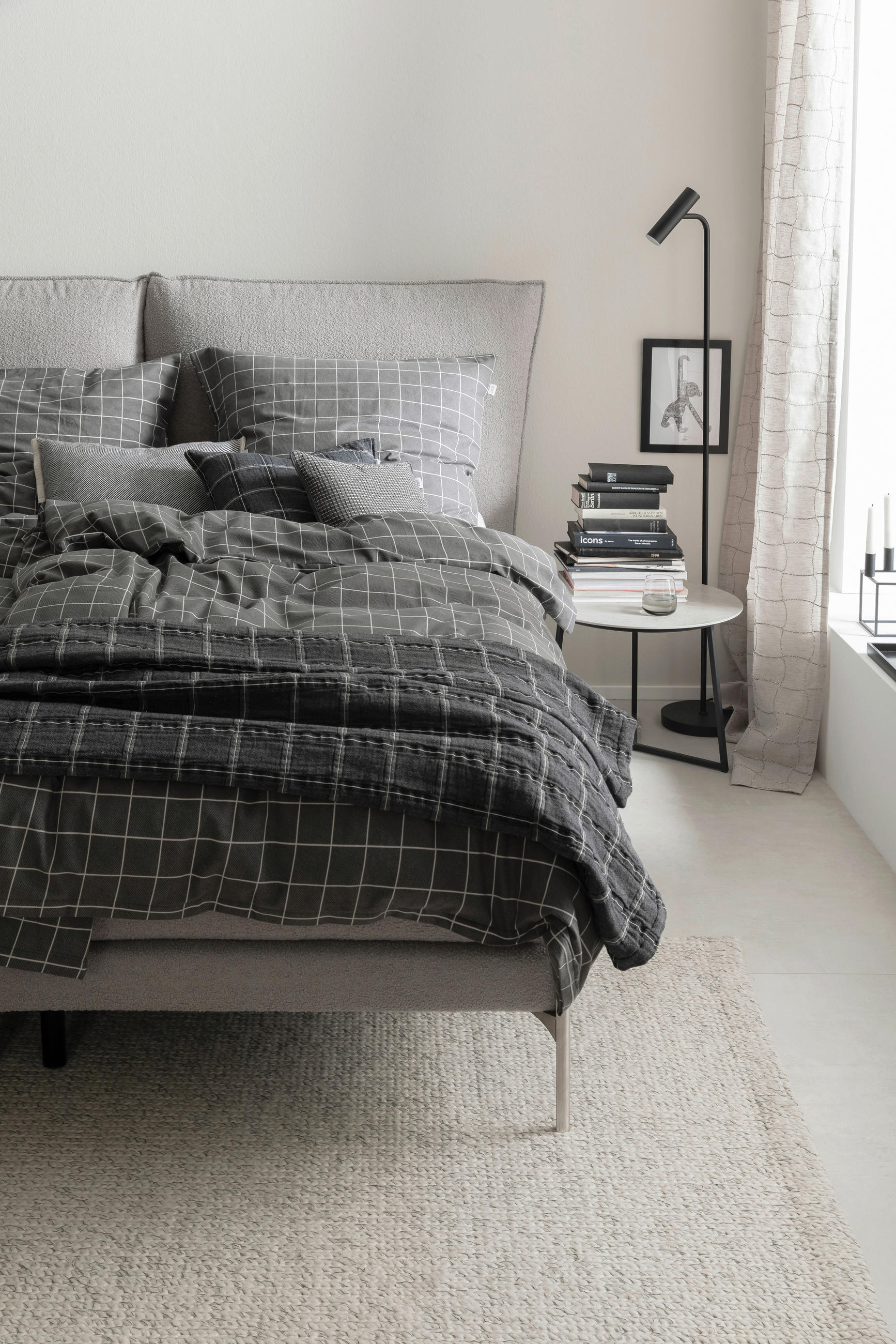 WENDEBETTWÄSCHE SW-JUST Flanell 200/200 cm  - Hellgrau/Grau, Basics, Textil (200/200cm) - Schöner Wohnen
