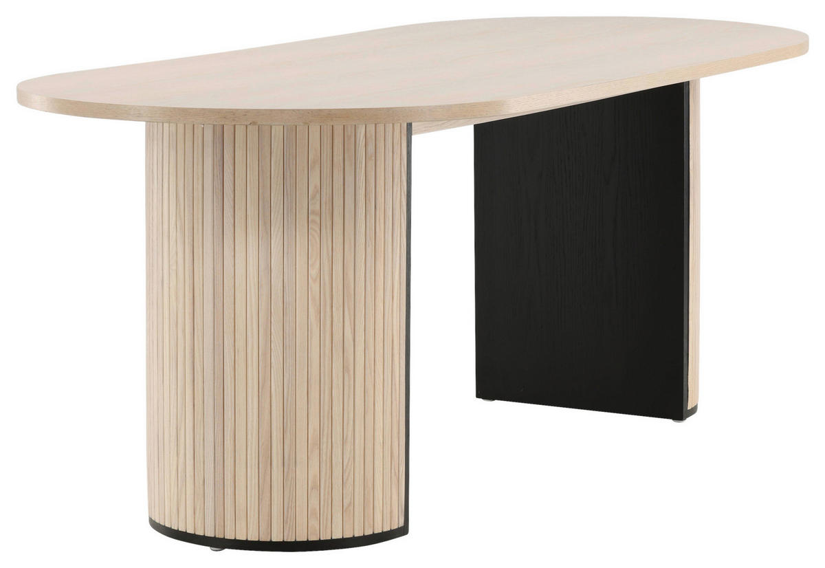 ESSTISCH in Holz, Holzwerkstoff 200/75/90 cm  - Eichefarben/Schwarz, Design, Holz/Holzwerkstoff (200/75/90cm) - Livetastic