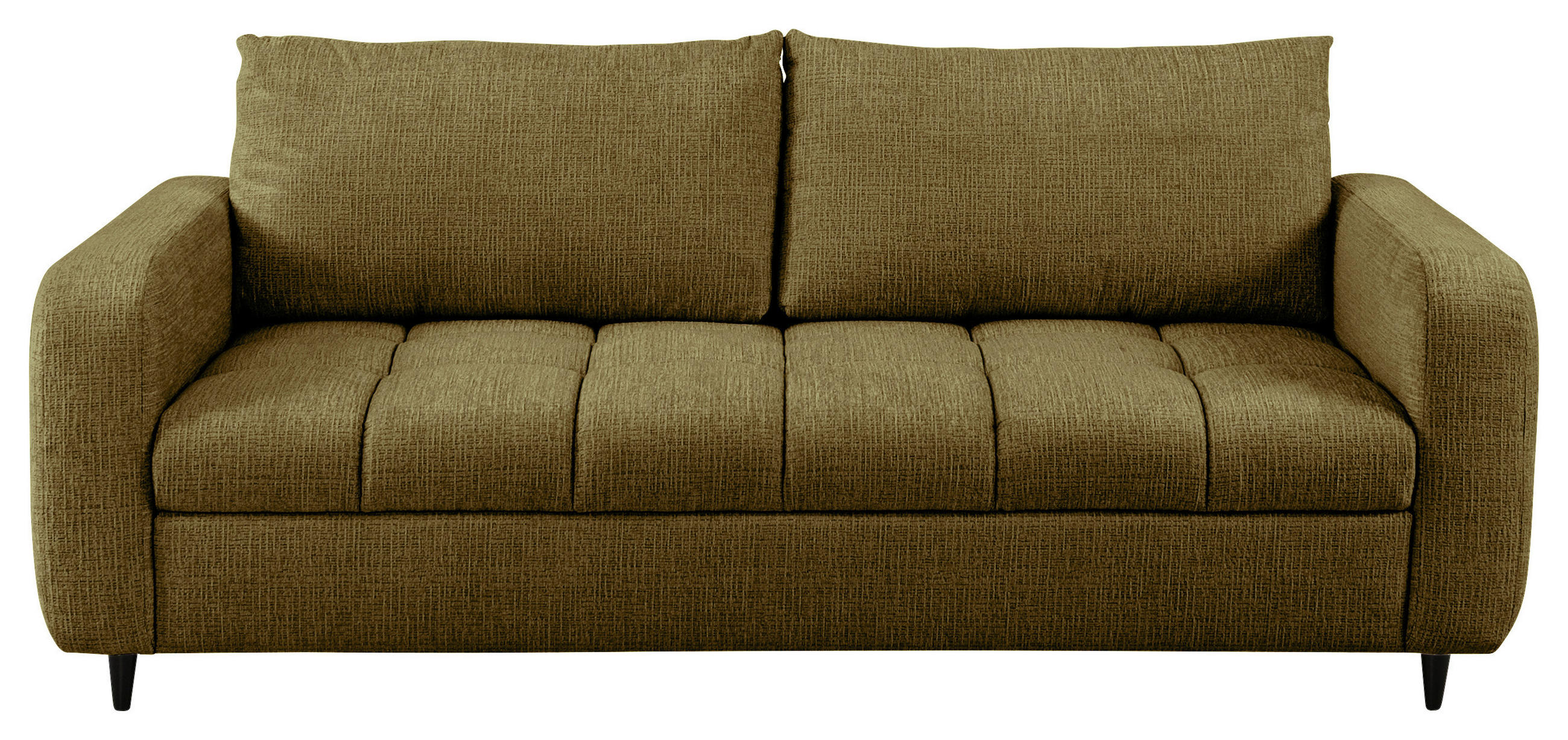 2,5-SITZER Flachgewebe Olivgrün  - Schwarz/Olivgrün, Design, Holz/Textil (209/88/101cm) - Lomoco