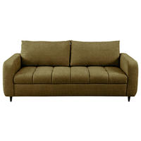 2,5-SITZER Flachgewebe Olivgrün  - Schwarz/Olivgrün, Design, Holz/Textil (209/88/101cm) - Lomoco
