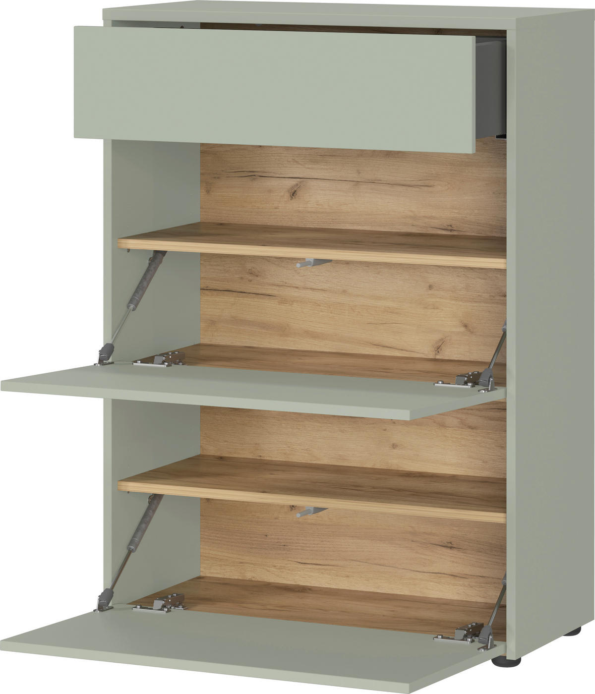 GARDEROBE 2-teilig  in 70/200/34 cm  - Eichefarben/Grün, Design, Holzwerkstoff (70/200/34cm) - Livetastic