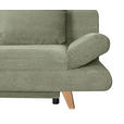 SCHLAFSOFA mit Schlafen auf Sitzhöhe, haustierfreundlicher Bezug Cord Olivgrün - Buchefarben/Olivgrün, KONVENTIONELL, Holz/Textil (200/75/85cm) - Carryhome