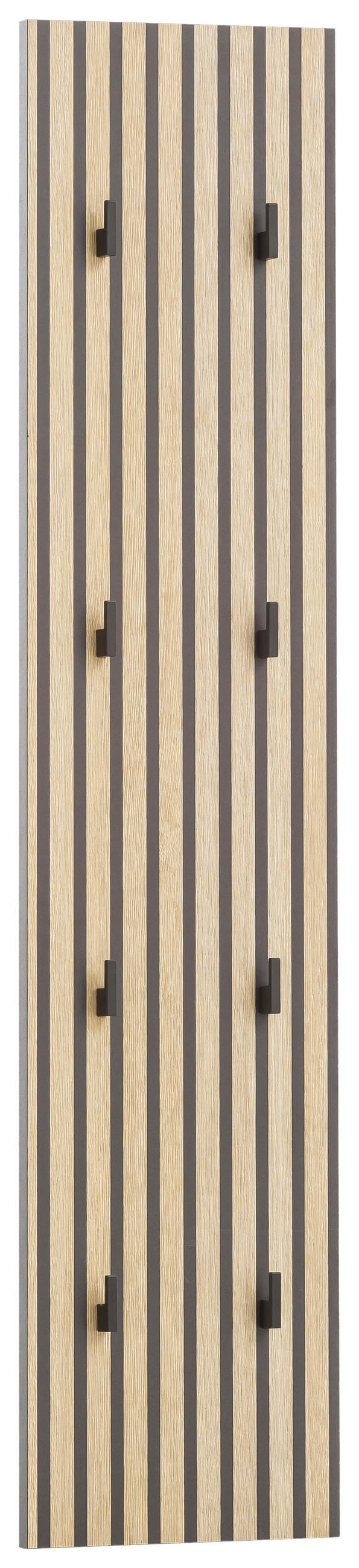 WANDPANEEL 24,5/109/2,6 cm  - Eichefarben/Schwarz, Modern, Holzwerkstoff (24,5/109/2,6cm) - Stylife