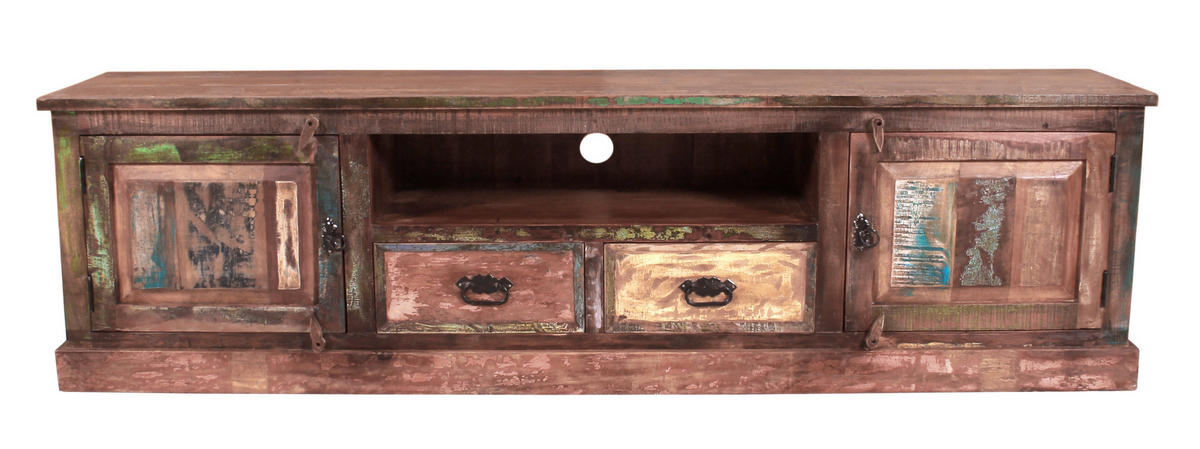 LOWBOARD  200/55/40 cm 2 Schublade(n)  - Multicolor/Schwarz, Design, Holz/Metall (200/55/40cm) - MID.YOU