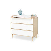 WICKELKOMMODE PINOLINO FLOW Weiß, Eschefarben  - Eschefarben/Weiß, Design, Holzwerkstoff (105/98/77cm) - Pinolino