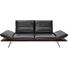 2,5-SITZER in Leder Schwarz - Schwarz/Nickelfarben, Design, Leder (236/73-93/92-123cm) - Dieter Knoll 2,5-SITZER in Leder Schwarz - Schwarz/Nickelfarben, Design, Leder (236/73-93/92-123cm) - Dieter Knoll