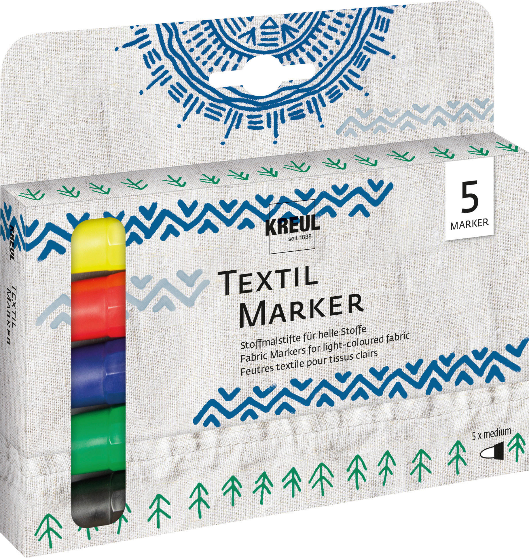 ACRYLSTIFTE - Blau/Gelb, Basics (15/24,3/1,8cm)