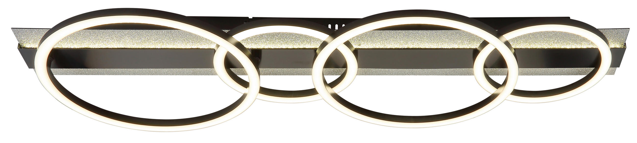 LED-DECKENLEUCHTE 86,2/30/8,8 cm   - Silberfarben/Schwarzchrom, Design, Kunststoff/Metall (86,2/30/8,8cm) - Globo