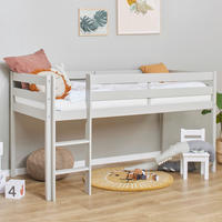 HOCHBETT 90/200 cm,  in Grau, Leiter, Rollrost  - Naturfarben/Grau, MODERN, Holz (90/200cm) - MID.YOU