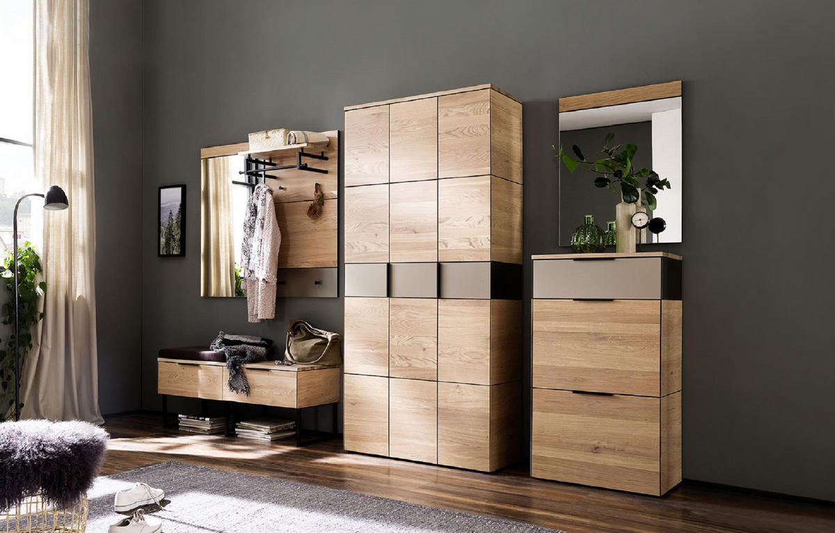 WANDSPIEGEL 60/106/3 cm  - Design, Glas/Holz (60/106/3cm) - Cassando