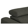 ECKSOFA in Chenille Graubraun  280/205 cm  - Graubraun/Schwarz, Design, Textil/Metall (280/205cm) - Xora