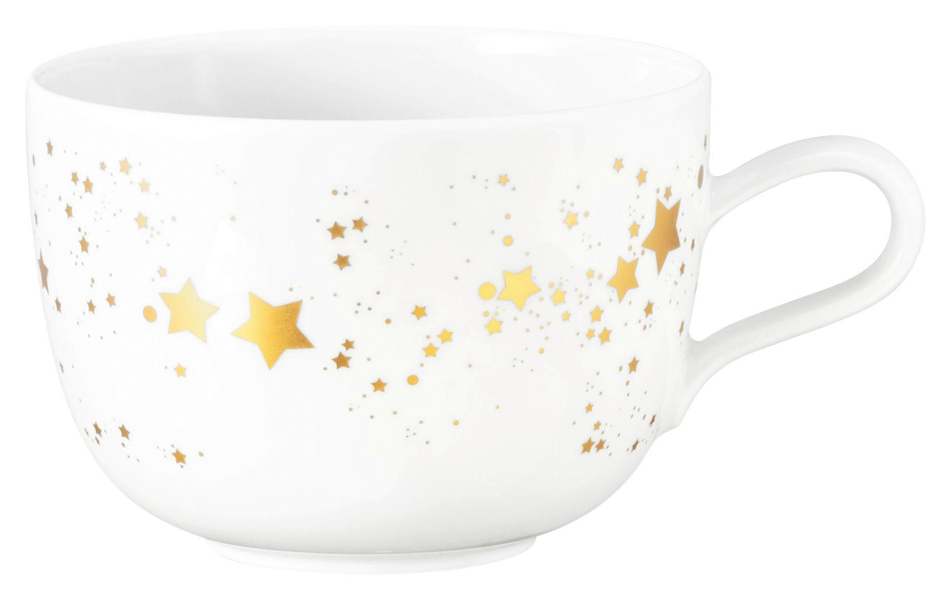 CAPPUCCINOTASSE - Goldfarben/Weiß, Design, Keramik (0,38l) - Seltmann Weiden