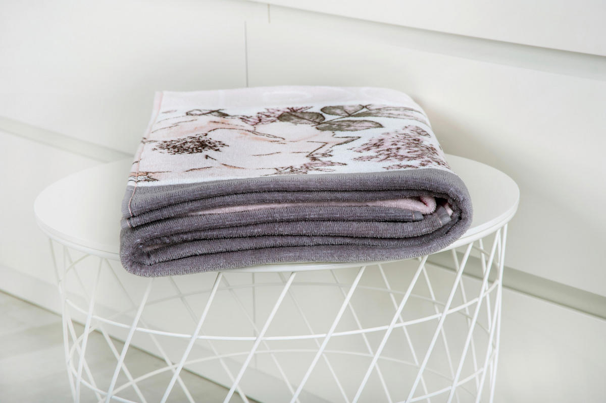 STRANDTUCH Multicolor, Rosa, Weiß, Beige 80/180 cm  - Beige/Multicolor, KONVENTIONELL, Textil (80/180cm) - Bench