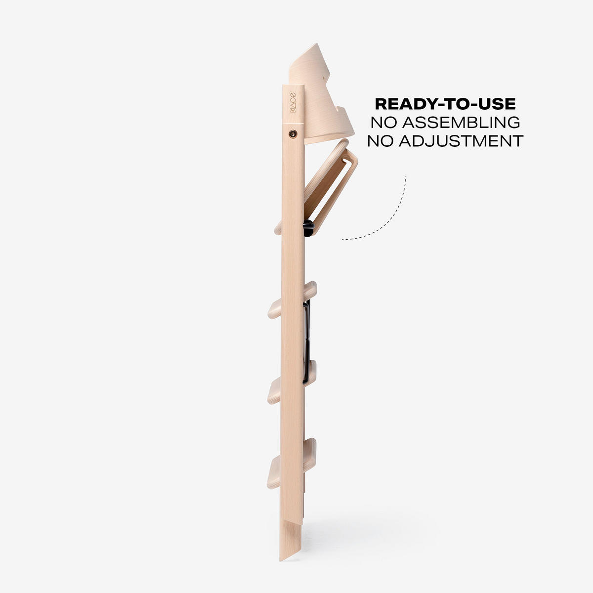 STOLČEK ZA HRANJENJE  KAOS Klapp High Chair    45,5/60/81 cm       bukev (jedrovina)  - bukev (jedrovina), Basics, les (45,5/60/81cm)