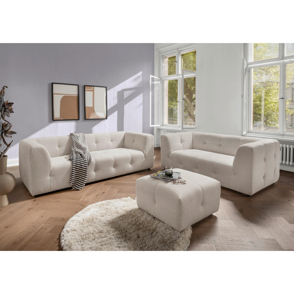 Thumbnail - Livetastic Hocker, Weiß, Textil, Uni, quadratisch, 72x44x72 cm, Made in EU, Stoffauswahl, erweiterbar (Typenauswahl), St...