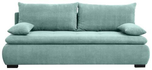SCHLAFSOFA in Webstoff, Plüsch Mintgrün  - Schwarz/Mintgrün, Konventionell, Textil (203/72-96/98cm) - Novel