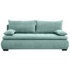 SCHLAFSOFA in Webstoff, Plüsch Mintgrün  - Schwarz/Mintgrün, Konventionell, Textil (203/72-96/98cm) - Novel