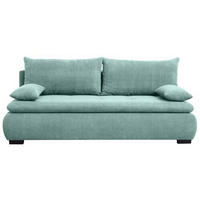 SCHLAFSOFA in Webstoff, Plüsch Mintgrün  - Schwarz/Mintgrün, Konventionell, Textil (203/72-96/98cm) - Novel