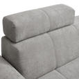 ECKSOFA inkl. Funktionen Grau Chenille  - Schwarz/Grau, Design, Textil/Metall (311/167cm) - Xora
