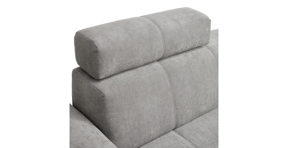 ECKSOFA inkl. Funktionen Grau Chenille  - Schwarz/Grau, Design, Textil/Metall (311/167cm) - Xora