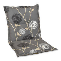 SESSELAUFLAGE Blume  - Dunkelgrau/Beige, Basics, Textil (50/9/100cm)