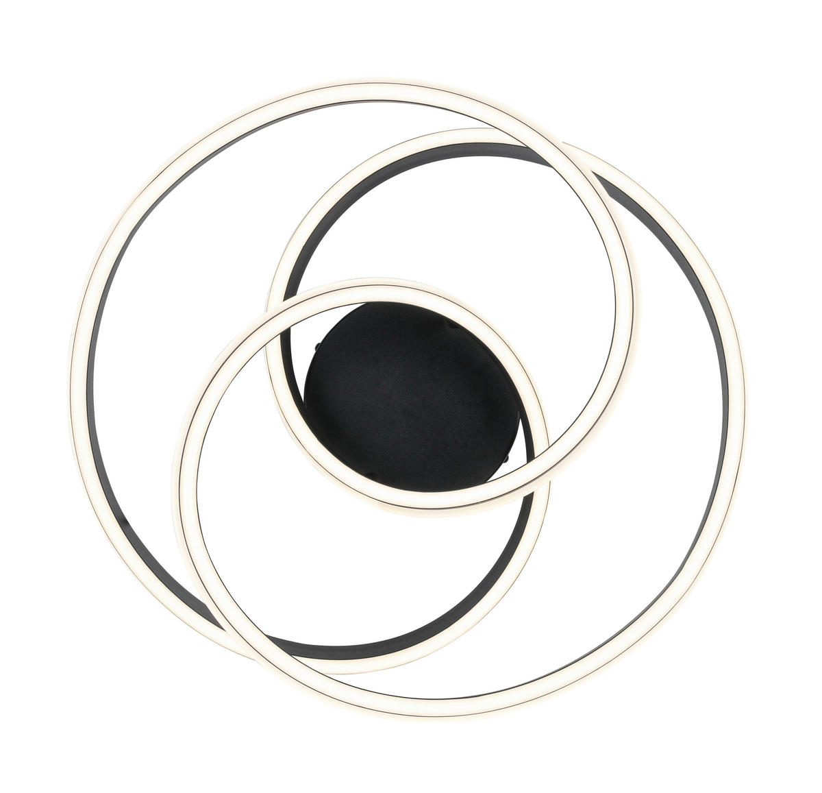 STROPNÍ LED SVÍTIDLO, 48/52/23 cm - bílá/černá, Design, kov/plast (48/52/23cm) - Novel