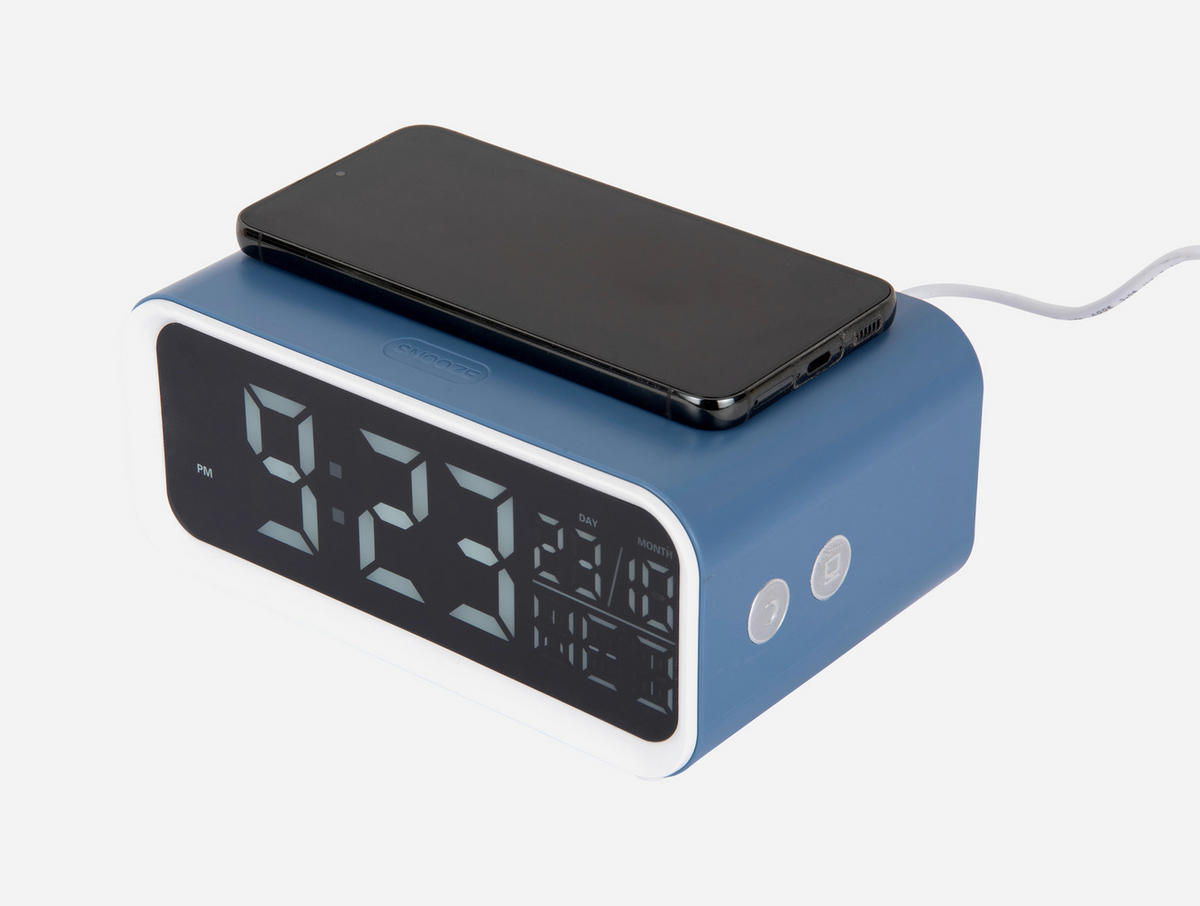 WECKER   - Hellblau, Basics, Kunststoff (17/11/9cm) - Karlsson
